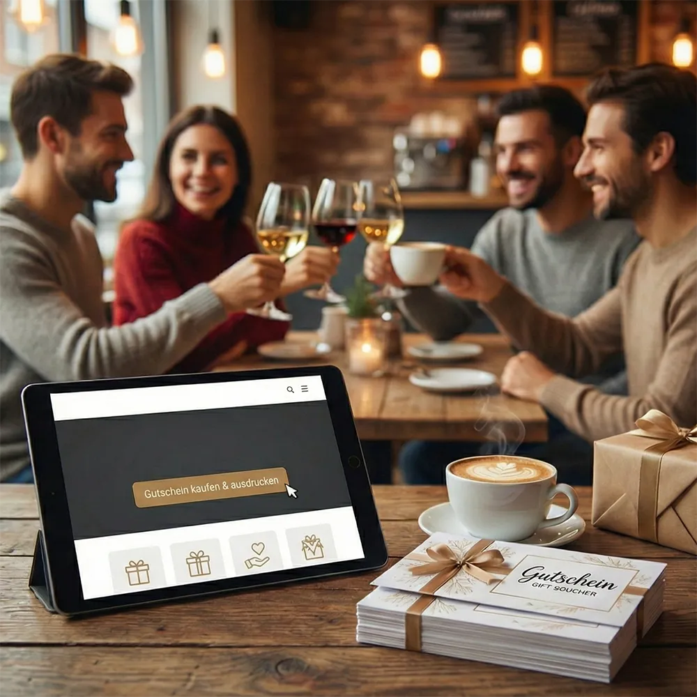 Deine neue Website für dein Restaurant oder Cafe - Gutscheine für Sofort-Umsatz