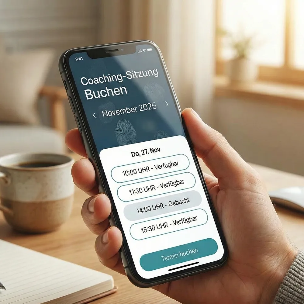 Webdesign für Coaches & Berater - Funktion Terminbuchung
