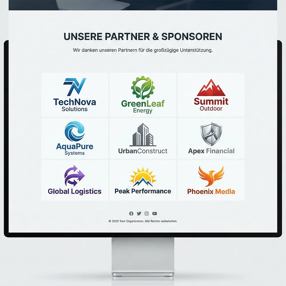 Funktion Sponsoren-Präsentation für Vereine