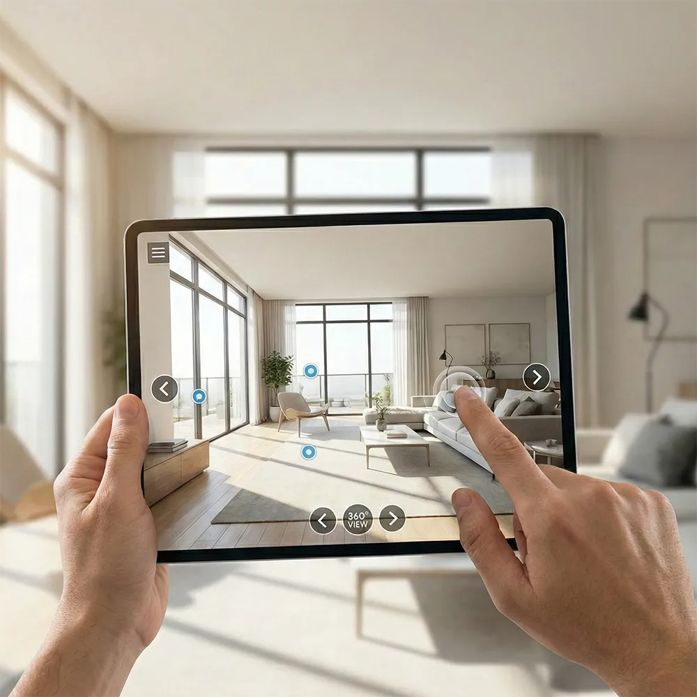 Website für Makler & Immobilienbüro - Funktion Virtuelle 360-Grad-Besichtigungen