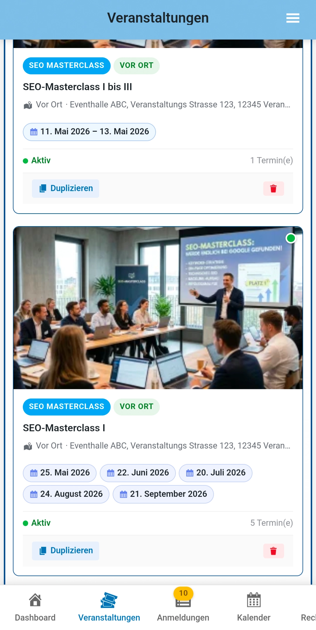Event Manager WordPress - PocketEventsPro-SmartphoneApp-Veranstaltungen