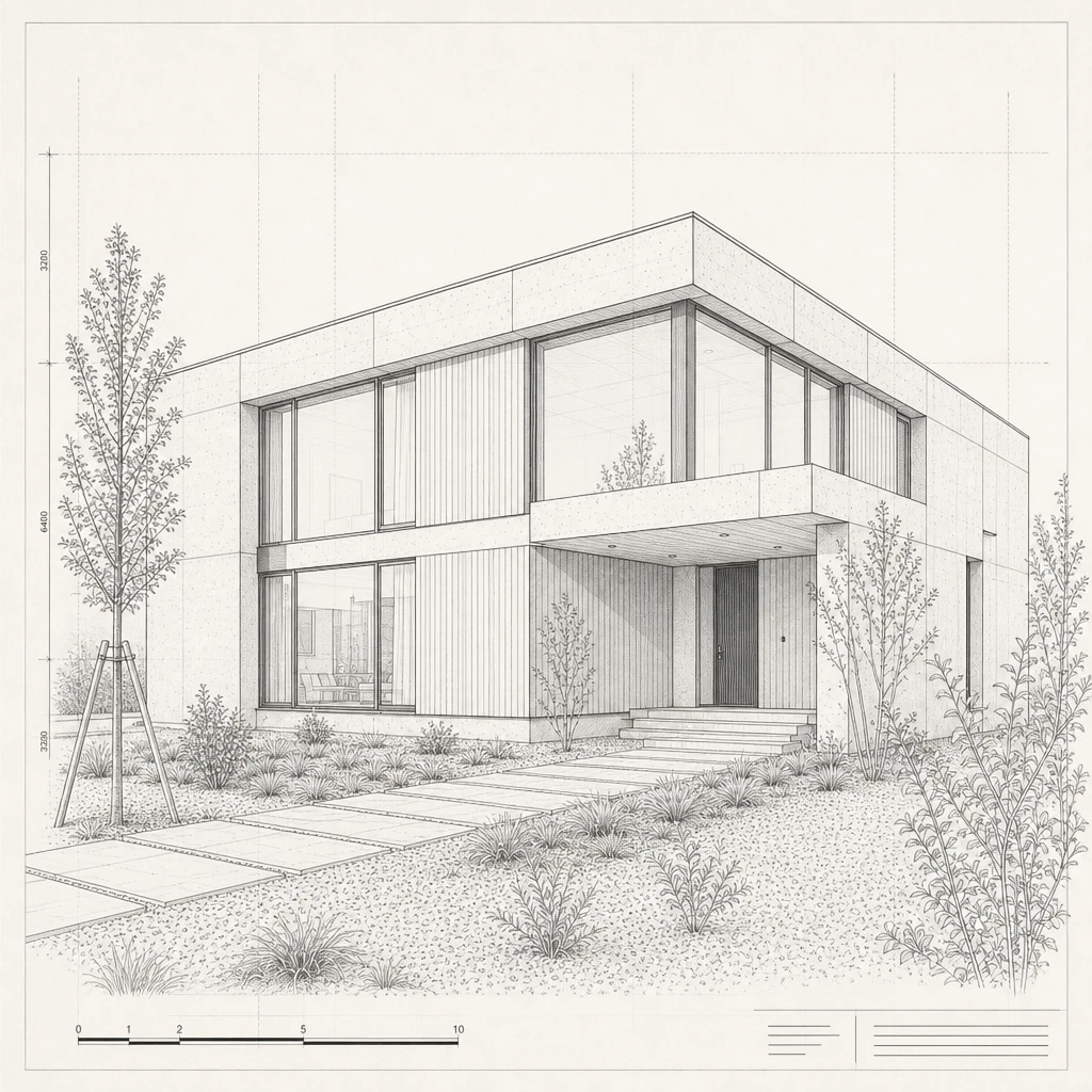 Vorher: Architektenzeichnung des Entwurfs